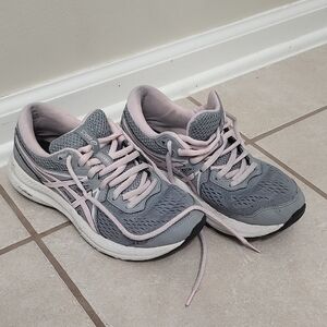 ASICS Women's Sneakers in Gray and Pink